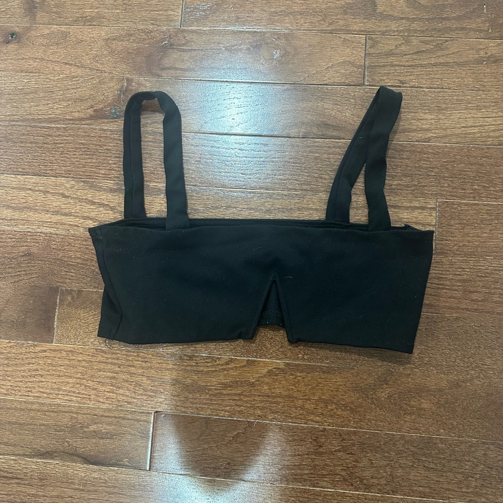 Edikted Black Crop Top with Straps